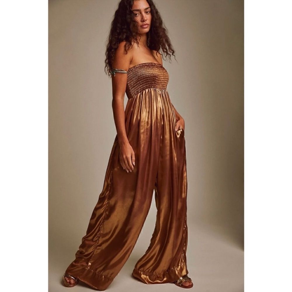 Free People Julie One Piece Jumpsuit Size XS Desert Topaz - Picture 6 of 9